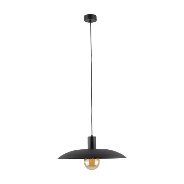 Schwarze Pendelleuchte Metall Ø41 cm rund E27 Loft
