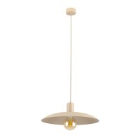 Lampe &agrave; suspendre ronde m&eacute;tal gris sable...