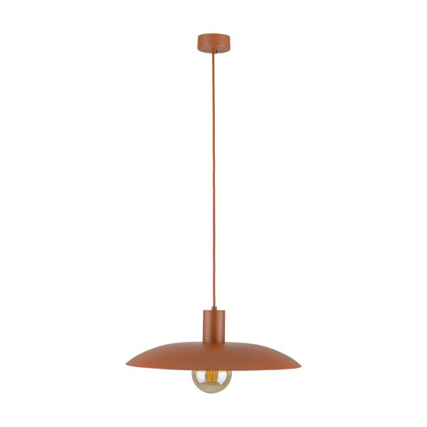 Suspension ronde métal Ø41 cm E27 Loft rouge brique