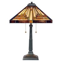 Tischlampe ETERNO 7 Buntglas H:58cm Tiffany Lampe