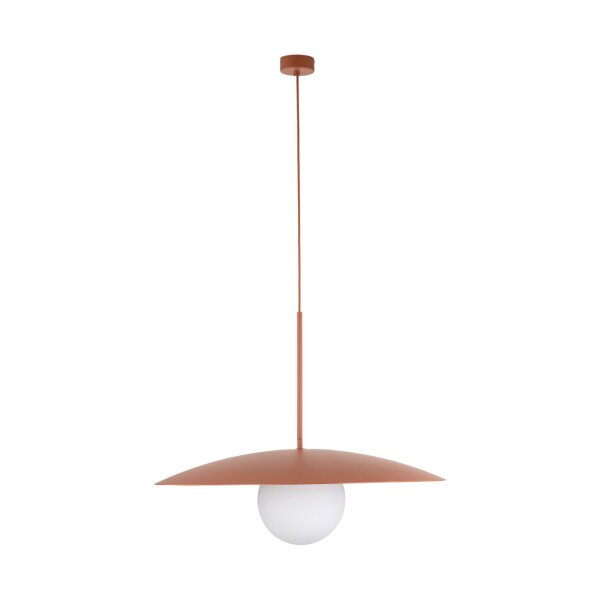 Blendarme Hängelampe Ziegelrot Metall Glas E27 Ø65 cm