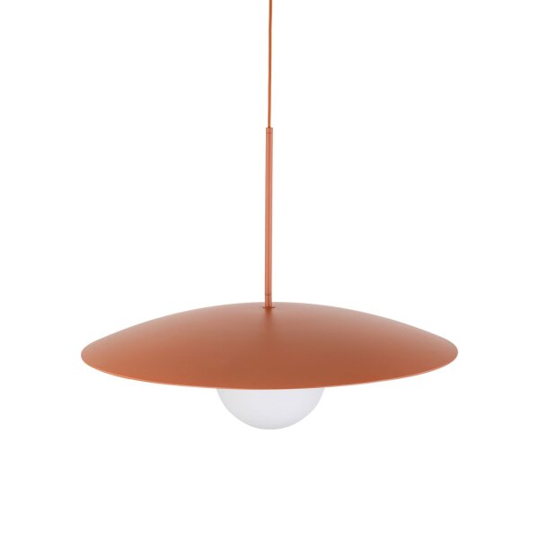 Blendarme Hängelampe Ziegelrot Metall Glas E27 Ø65 cm
