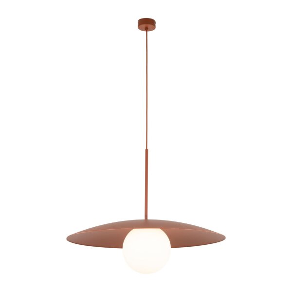 Blendarme Hängelampe Ziegelrot Metall Glas E27 Ø65 cm