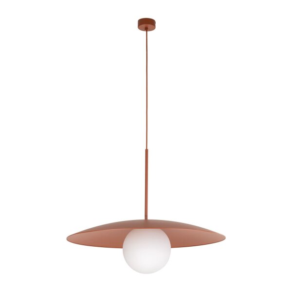 Blendarme Hängelampe Ziegelrot Metall Glas E27 Ø65 cm