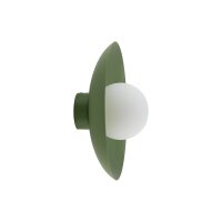 Applique verte Boule de verre &agrave; faible...