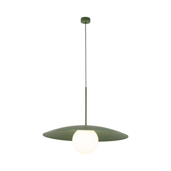 Lampe à suspendre verte Boule de verre à faible éblouissement E27 Ø65 cm confortable