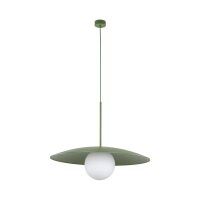 Lampe &agrave; suspendre verte Boule de verre &agrave;...