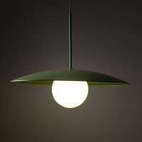 Grüne Hängelampe Glaskugel blendarm E27...