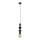 Lampe à suspendre noire métal Ø10 cm E27 minimaliste