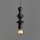 Lampe à suspendre noire métal Ø10 cm E27 minimaliste
