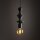 Lampe à suspendre noire métal Ø10 cm E27 minimaliste
