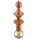 Lampe à suspendre rouge brique métal Ø10 cm E27 minimaliste