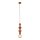 Lampe à suspendre rouge brique métal Ø10 cm E27 minimaliste