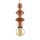 Lampe à suspendre rouge brique métal Ø10 cm E27 minimaliste