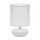 Tischlampe Wei&szlig; 20 cm klein Keramik Stoff E14