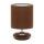 Petite lampe de table c&eacute;ramique tissu E14 20 cm brun