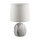 Lampe de table Tissu C&eacute;ramique 25,5 cm de haut Gris Blanc E14 rond Moderne Interrupteur &agrave; fil Lampe de chevet Chambre &agrave; coucher Lampe de table Salon