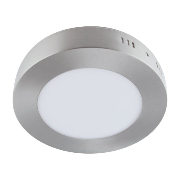 Lampe de plafonnier LED ronde Ø 12 cm 4000 K 580 lm chrome