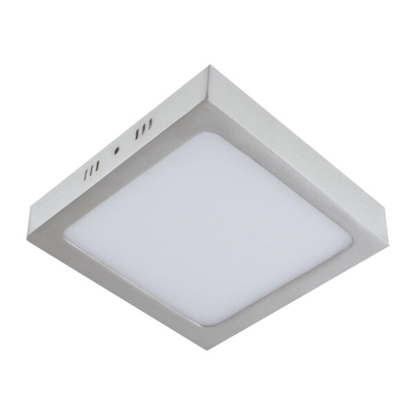 Lampe de plafonnier LED carrée L : 30 cm Chromé Blanc 4000 K