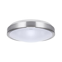 Lampe de plafonnier LED IP44 ronde D : 32,5 cm argent...