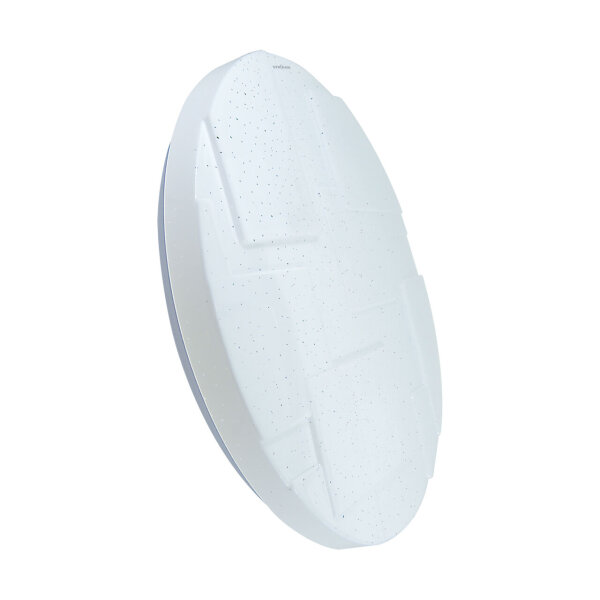 Lampe de plafonnier LED ronde Ø 49 cm IP44 blanc 3900 K ciel étoilé