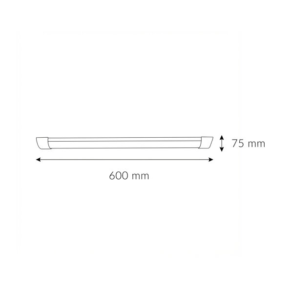 LED Unterbauleuchte mit Schalter B: 60 cm IP42 Weiß 4000 K