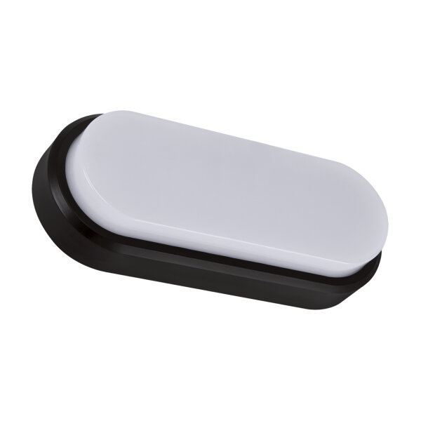Außen Deckenlampe LED Schwarz Weiß IP65 4100 K oval