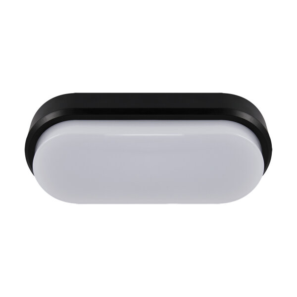 Außen Deckenlampe LED Schwarz Weiß IP65 4100 K oval
