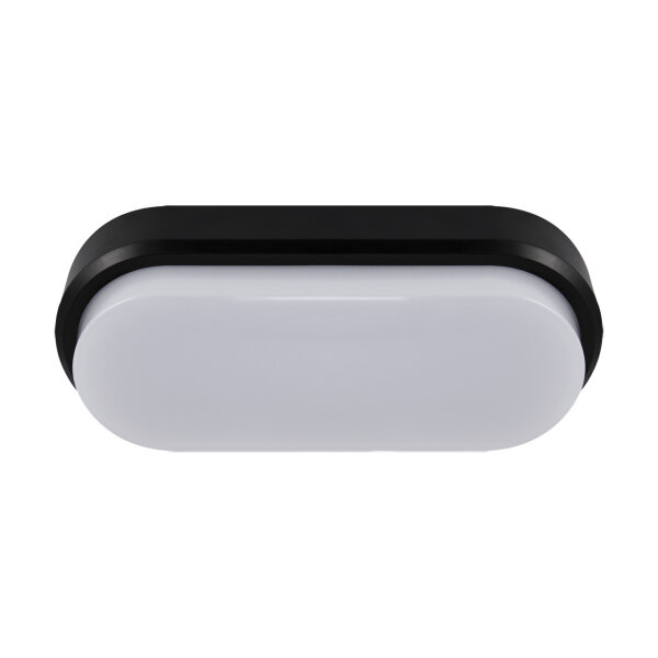 LED Deckenleuchte oval IP65 Schwarz Weiß 4200 K außen