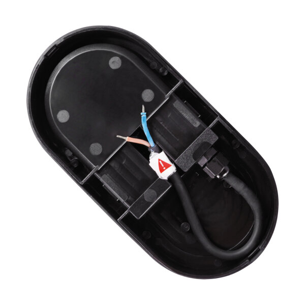 LED Deckenleuchte oval IP65 Schwarz Weiß 4200 K außen