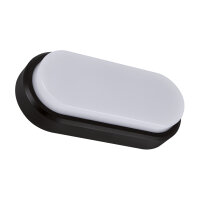 LED Deckenleuchte oval IP65 Schwarz Weiß 4200 K...