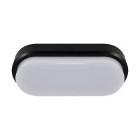 LED Deckenleuchte oval IP65 Schwarz Weiß 4200 K...