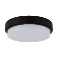 LED Deckenleuchte außen D: 21 cm IP65 Schwarz...