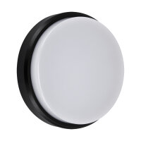 LED Deckenleuchte außen D: 21 cm IP65 Schwarz...
