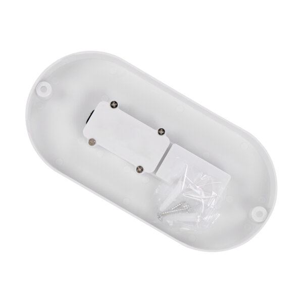 Plafonnier LED ovale IP65 blanc 19,5 cm Keller extérieur