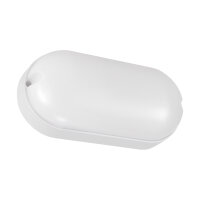 LED Außenleuchte Decke IP65 Weiß oval blendarm