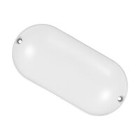 LED Außenleuchte Decke IP65 Weiß oval blendarm