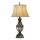 Lampe de table Abat-jour en tissu antique hauteur 89,5 cm DHIDEA