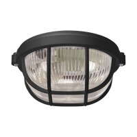 Deckenlampe außen IP65 Schwarz E27 Maritim Ø...