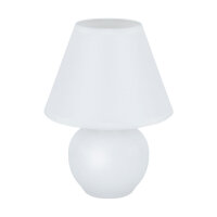 Lampe de table céramique tissu 24 cm de haut blanc...