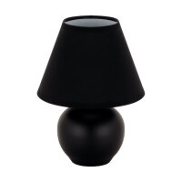Noir Céramique Tissu 24 cm petit E14 LINNE
