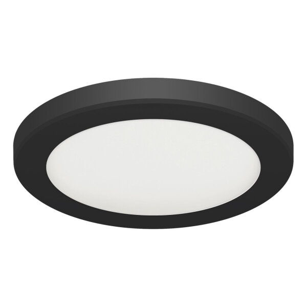 Lampe de plafonnier LED noire encastrée en saillie D : 29,8 cm