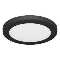 Lampe de plafonnier LED noire encastrée en saillie...
