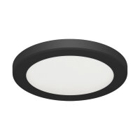 Plafonnier LED Noir Blanc Ø 22 cm Changement de...