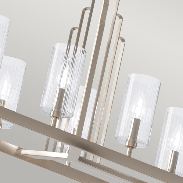 Hängelampe Metall Glas H: max. 162,5 cm Art Déco