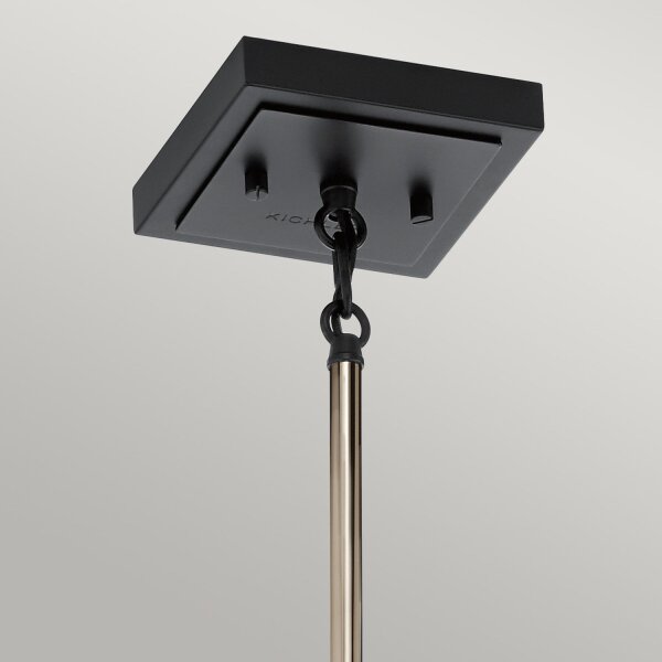 Hängelampe E27 Metall Glas 18 cm breit H: max. 141,6 cm