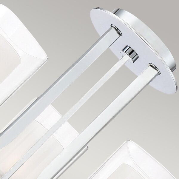 LED Wandlampe Badezimmer Metall Glas B: 53,3 cm IP44 3000 K