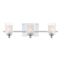 LED Wandlampe Badezimmer Metall Glas B: 53,3 cm IP44 3000 K