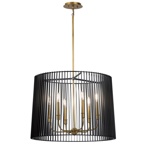 Suspension en métal D : 66 cm H : max. 155 cm rond 6x E14