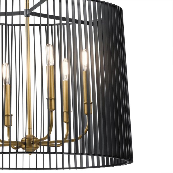 Suspension en métal D : 66 cm H : max. 155 cm rond 6x E14